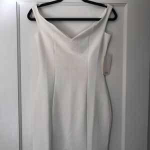 Off the Shoulder Fitted Mini Dress